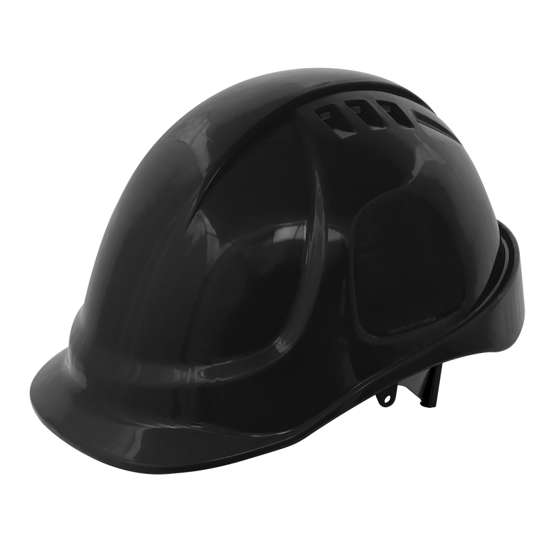 Plus Safety Helmet - Vented (Black) | Pipe Manufacturers Ltd..