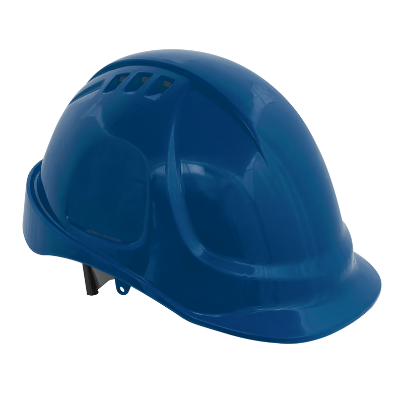 Plus Safety Helmet - Vented (Blue) | Pipe Manufacturers Ltd..