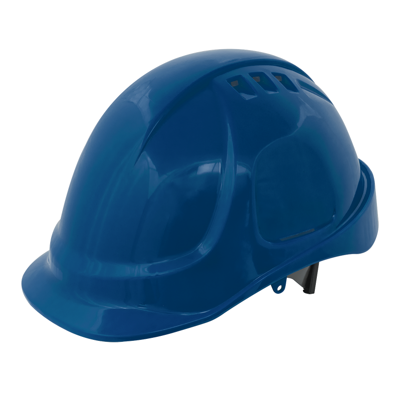 Plus Safety Helmet - Vented (Blue) | Pipe Manufacturers Ltd..