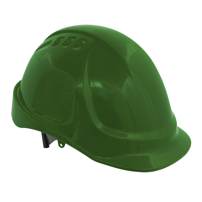 Plus Safety Helmet - Vented (Green) | Pipe Manufacturers Ltd..