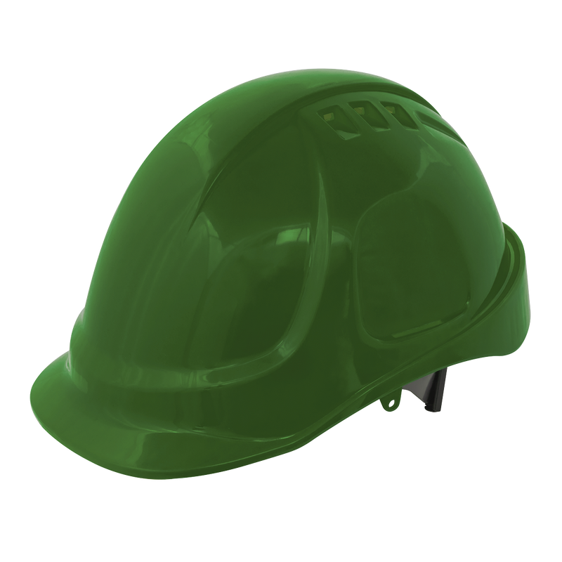 Plus Safety Helmet - Vented (Green) | Pipe Manufacturers Ltd..