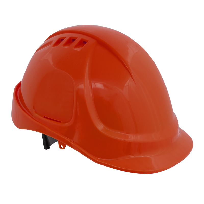 Plus Safety Helmet - Vented (Orange) | Pipe Manufacturers Ltd..