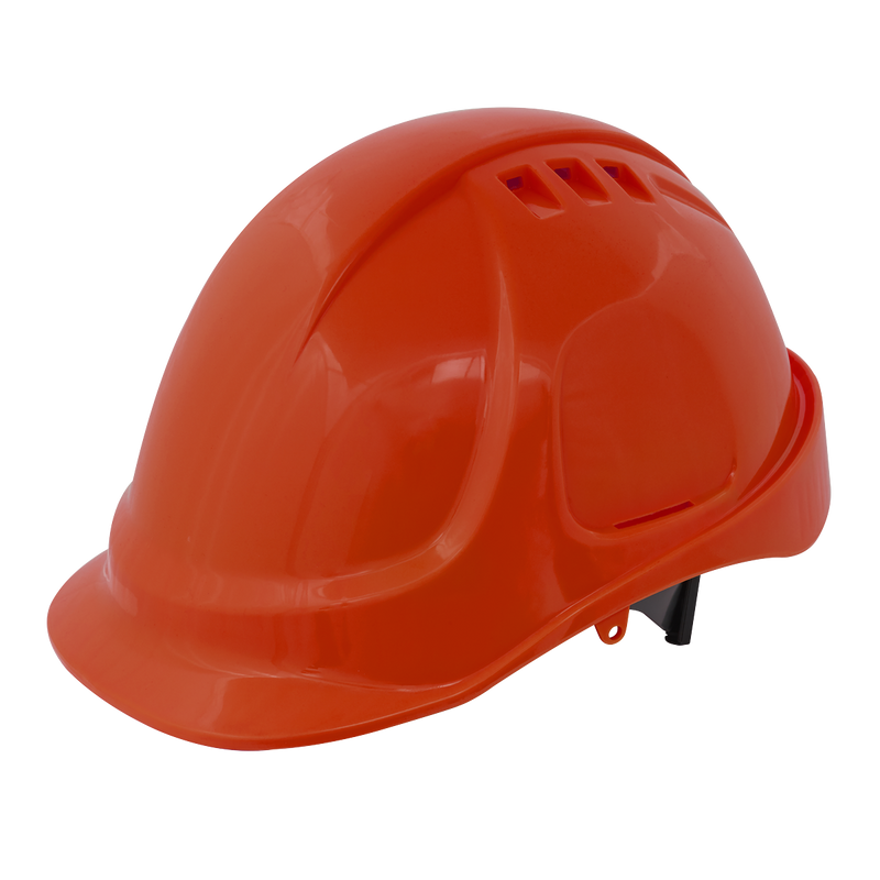 Plus Safety Helmet - Vented (Orange) | Pipe Manufacturers Ltd..