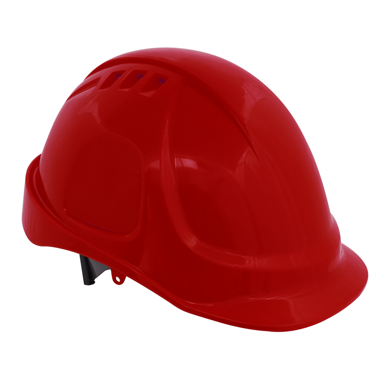 Plus Safety Helmet - Vented (Red) | Pipe Manufacturers Ltd..