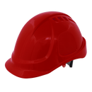 Plus Safety Helmet - Vented (Red) | Pipe Manufacturers Ltd..
