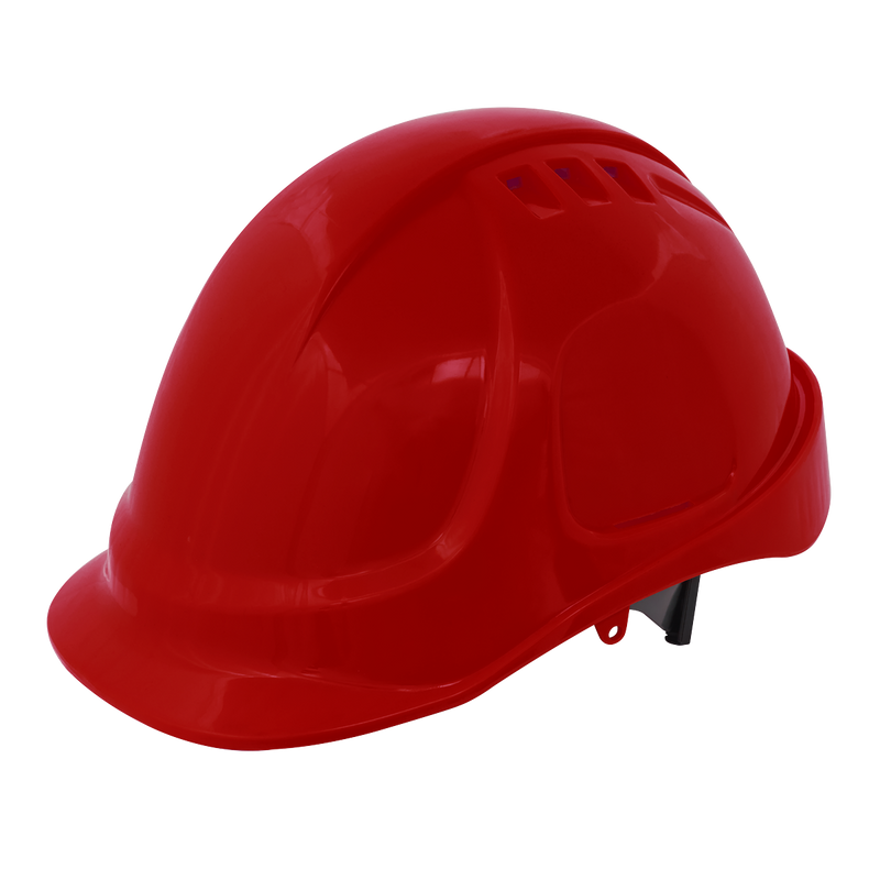 Plus Safety Helmet - Vented (Red) | Pipe Manufacturers Ltd..