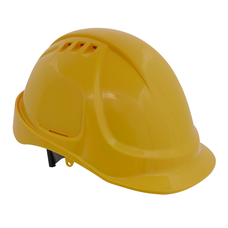 Plus Safety Helmet - Vented (Yellow) | Pipe Manufacturers Ltd..