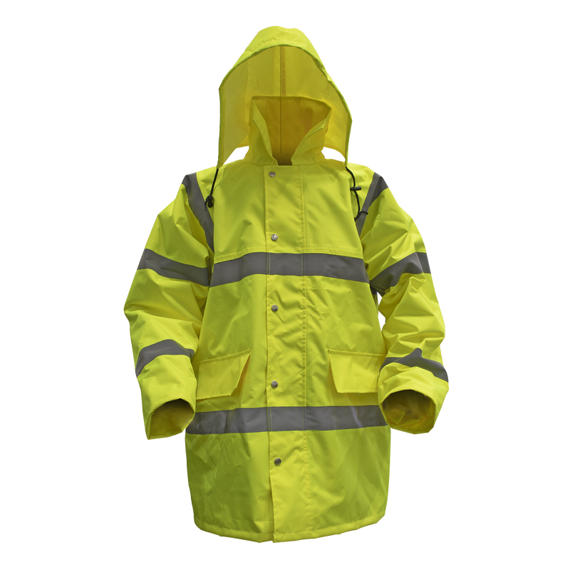 Hi-Vis Yellow Motorway Jacket with Quilted Lining - Large | Pipe Manufacturers Ltd..