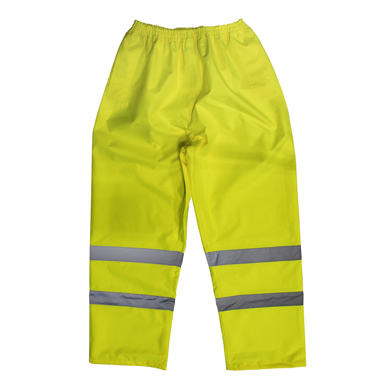 Hi-Vis Yellow Waterproof Trousers - Large | Pipe Manufacturers Ltd..