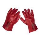 Red PVC Open Cuff Gloves - Pair | Pipe Manufacturers Ltd..