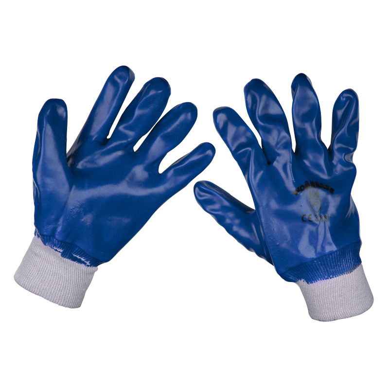 Nitrile Knitted Wrist Gloves Large - Pair | Pipe Manufacturers Ltd..