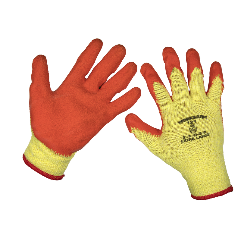 Super Grip Knitted Gloves Latex Palm (X-Large) - Pair | Pipe Manufacturers Ltd..