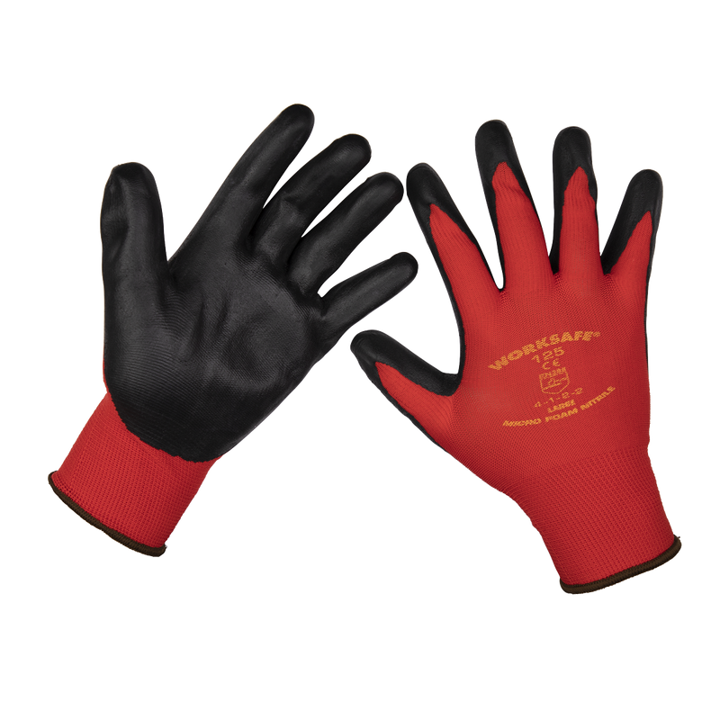 Flexi Grip Nitrile Palm Gloves (Large) - Pack of 12 Pairs | Pipe Manufacturers Ltd..