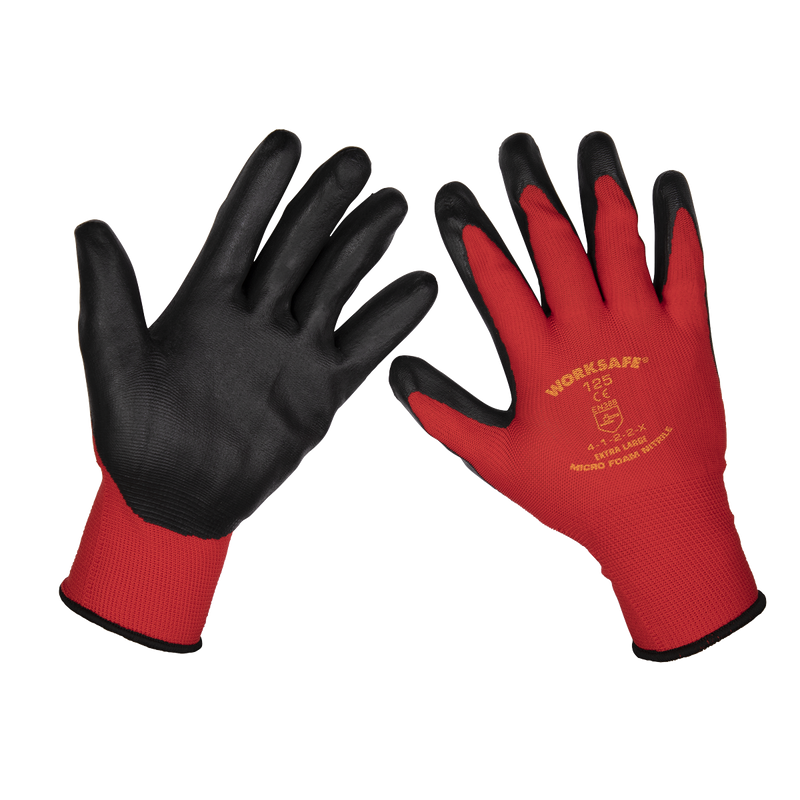 Flexi Grip Nitrile Palm Gloves (X-Large) - Pack of 12 Pairs | Pipe Manufacturers Ltd..