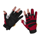 Red Fingerless Multi-Task Gloves Medium - Pair | Pipe Manufacturers Ltd..