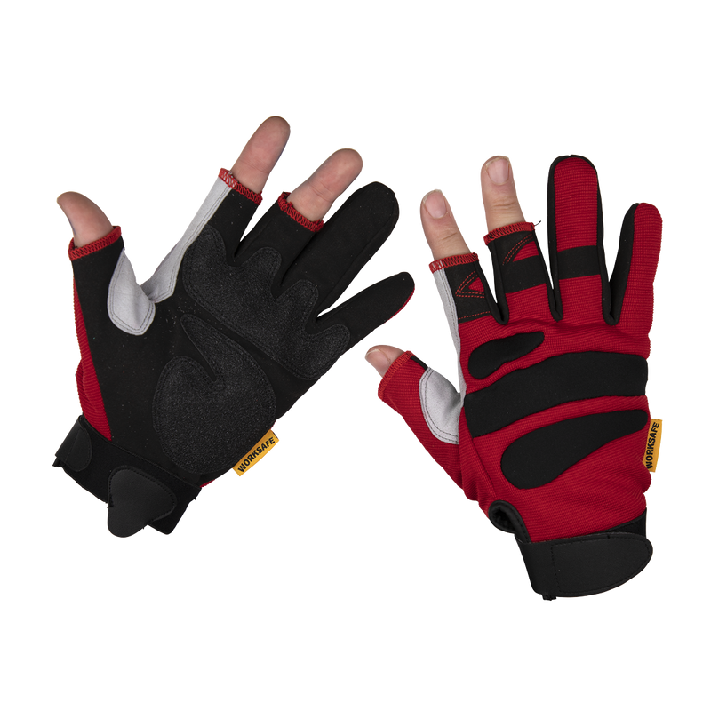 Red Fingerless Multi-Task Gloves Medium - Pair | Pipe Manufacturers Ltd..