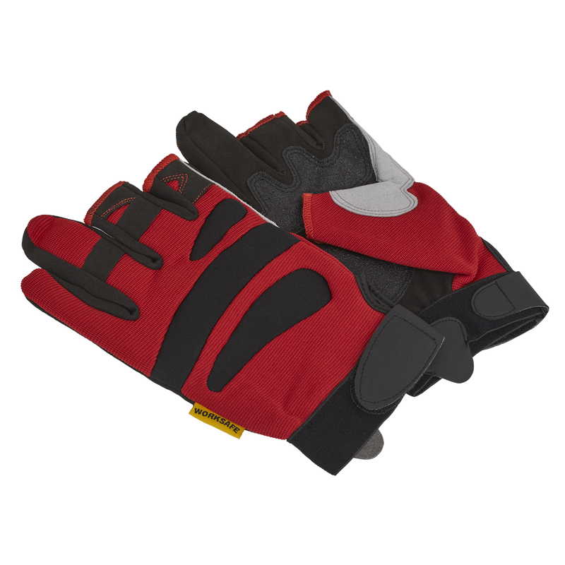 Red Fingerless Multi-Task Gloves Medium - Pair | Pipe Manufacturers Ltd..