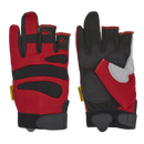 Red Fingerless Multi-Task Gloves Medium - Pair | Pipe Manufacturers Ltd..