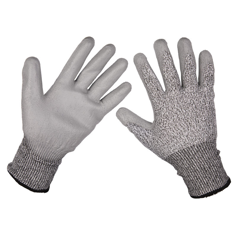 Anti-Cut PU Gloves (Cut Level C - Large) - Pair | Pipe Manufacturers Ltd..