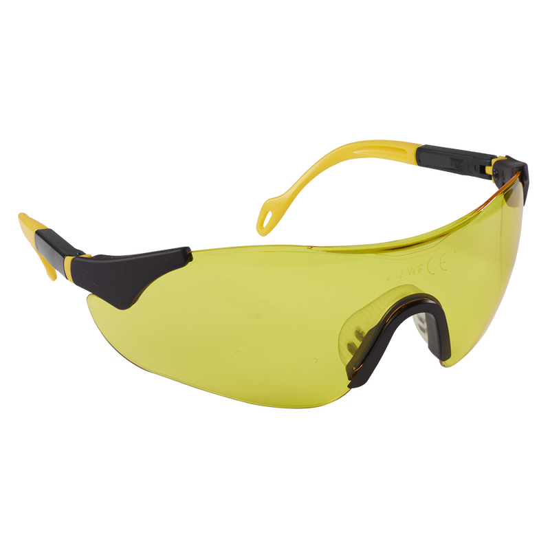 Sports Style High-Vison Safety Glasses with Adjustable Arms | Pipe Manufacturers Ltd..
