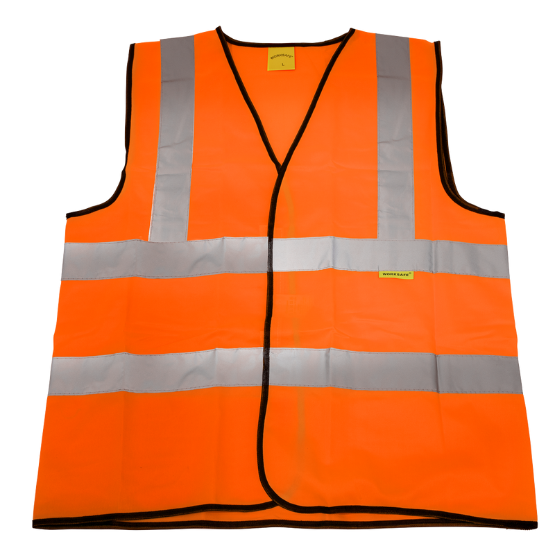 Hi-Vis Orange Waistcoat (Site and Road Use) - Large | Pipe Manufacturers Ltd..