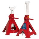 Axle Stands (Pair) 5tonne Capacity per Stand Auto Rise Ratchet | Pipe Manufacturers Ltd..