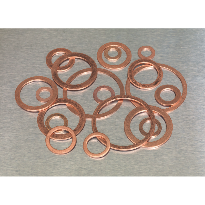 Copper Sealing Washer Assortment 250pc - Metric | Pipe Manufacturers Ltd..