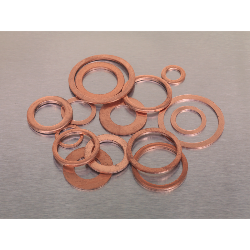 Diesel Injector Copper Washer Assortment 250pc - Metric | Pipe Manufacturers Ltd..