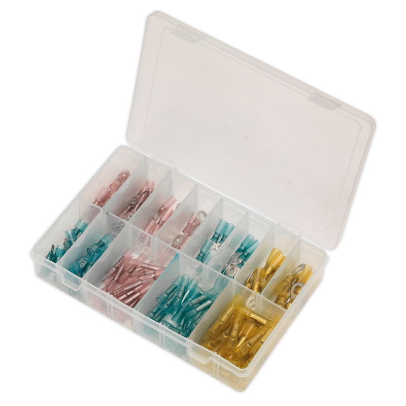 Adhesive Lined Heat Shrink Terminal Assortment 142pc Blue, Red & Yellow | Pipe Manufacturers Ltd..