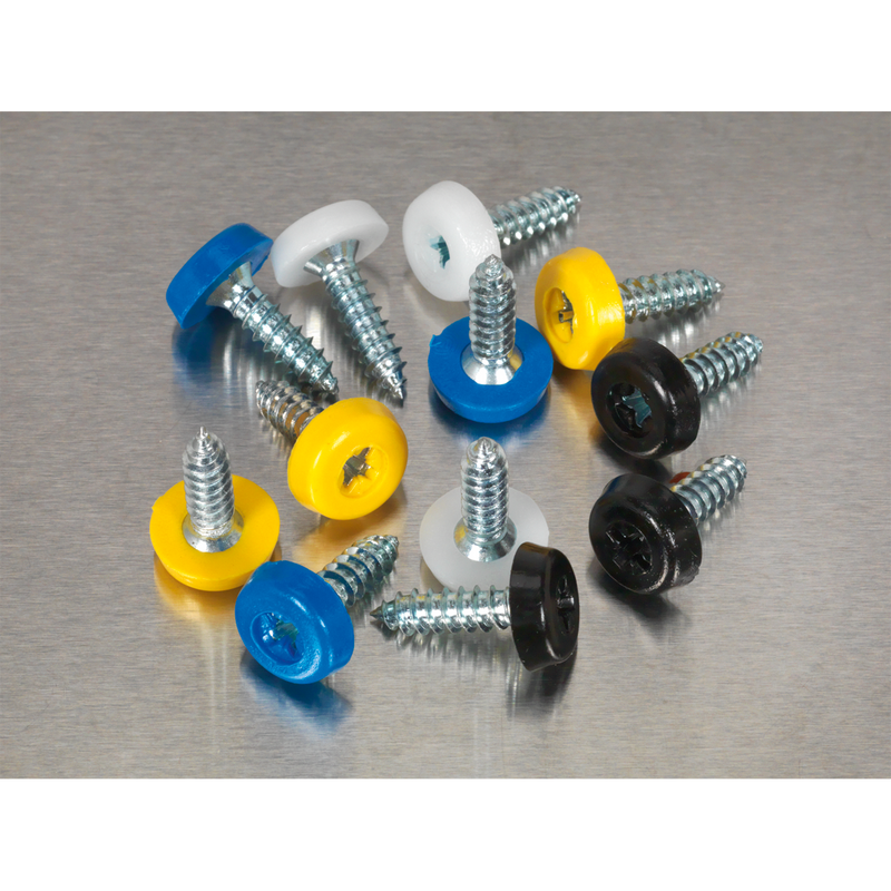 Numberplate Screw Assortment 200pc 4.8mm x 18mm Plastic Enclosed Head | Pipe Manufacturers Ltd..
