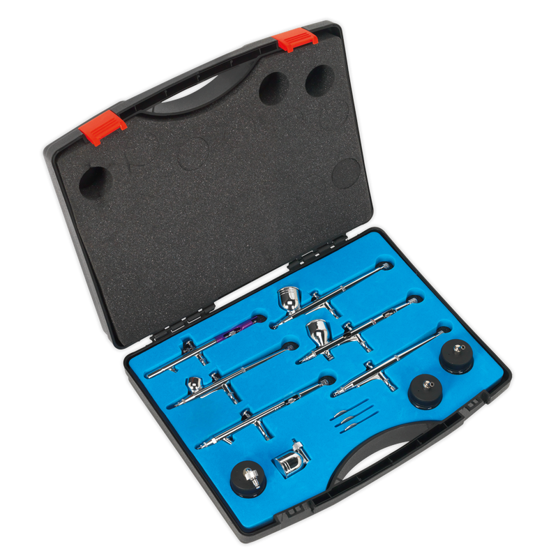 Air Brush Kit 10pc Gravity/Suction Feed | Pipe Manufacturers Ltd..
