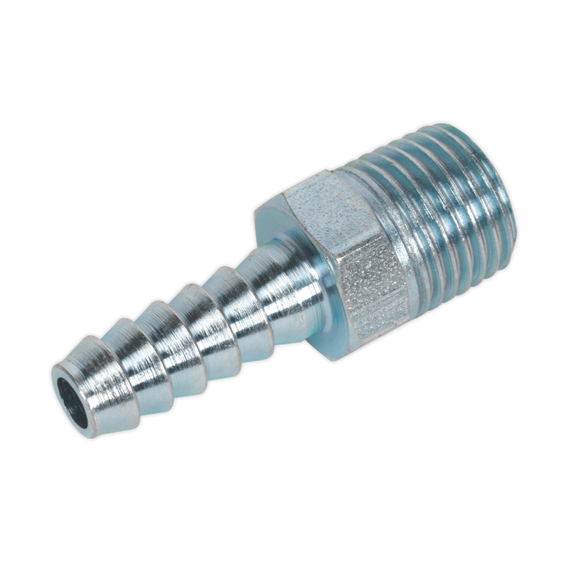 Screwed Tailpiece Male 1/4"BSPT - 1/4" Hose Pack of 5 | Pipe Manufacturers Ltd..