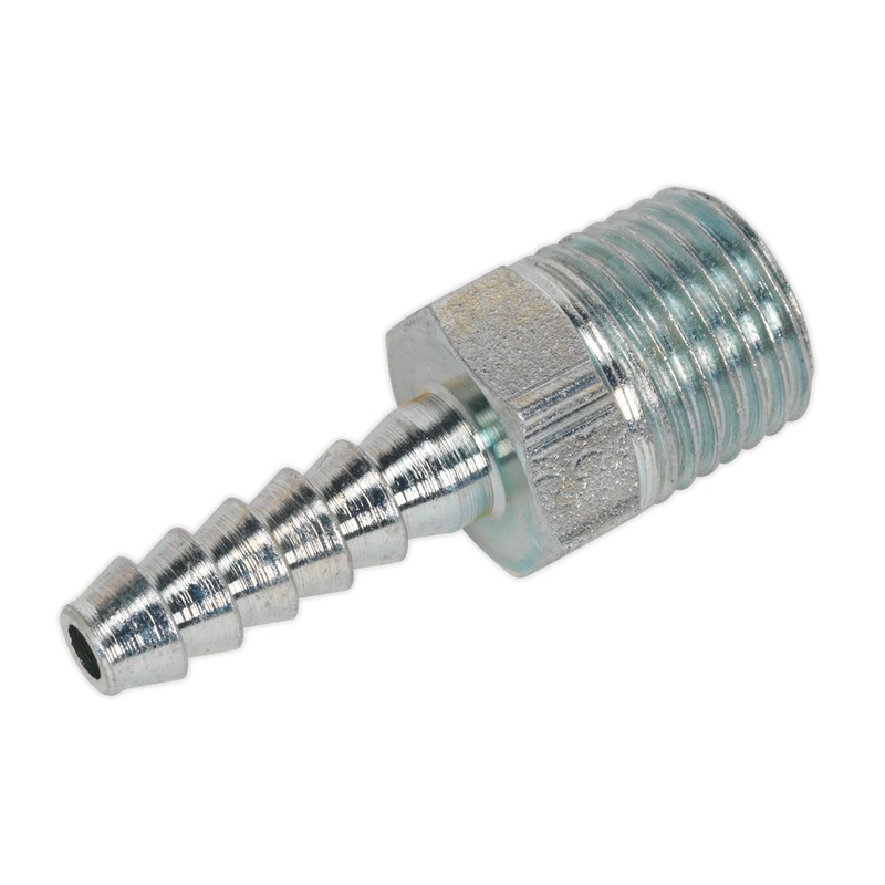 Screwed Tailpiece Male 1/4"BSPT - 3/16" Hose Pack of 5 | Pipe Manufacturers Ltd..