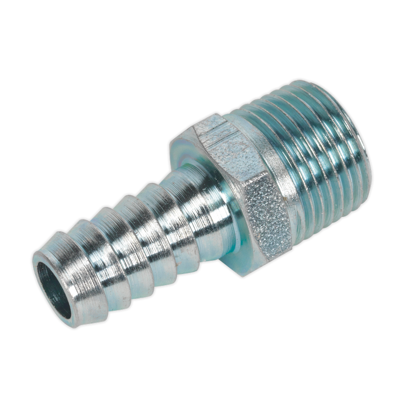 Screwed Tailpiece Male 3/8"BSPT - 3/8" Hose Pack of 5 | Pipe Manufacturers Ltd..