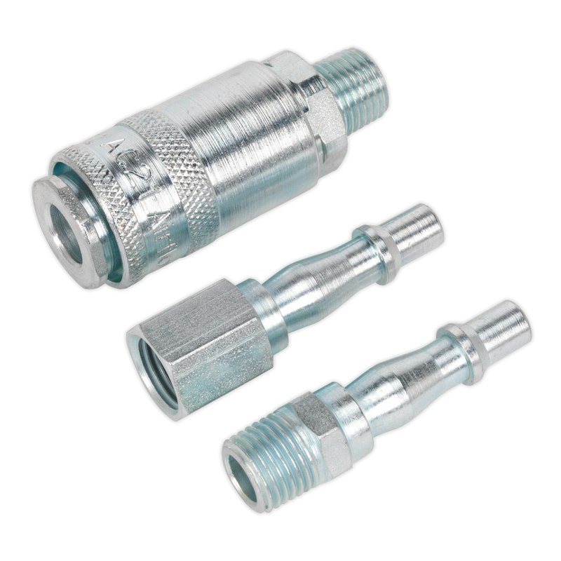 Air Tool Coupling Kit 3pc 1/4"BSP | Pipe Manufacturers Ltd..