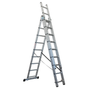 Aluminium Extension Combination Ladder 3x9 EN 131 | Pipe Manufacturers Ltd..