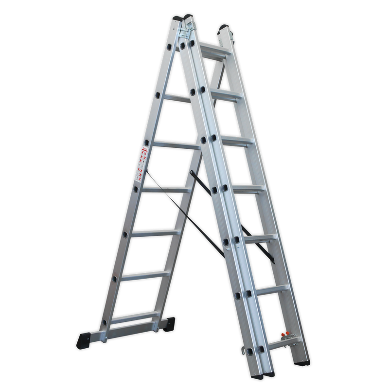 Aluminium Extension Combination Ladder 3x7 EN 131 | Pipe Manufacturers Ltd..