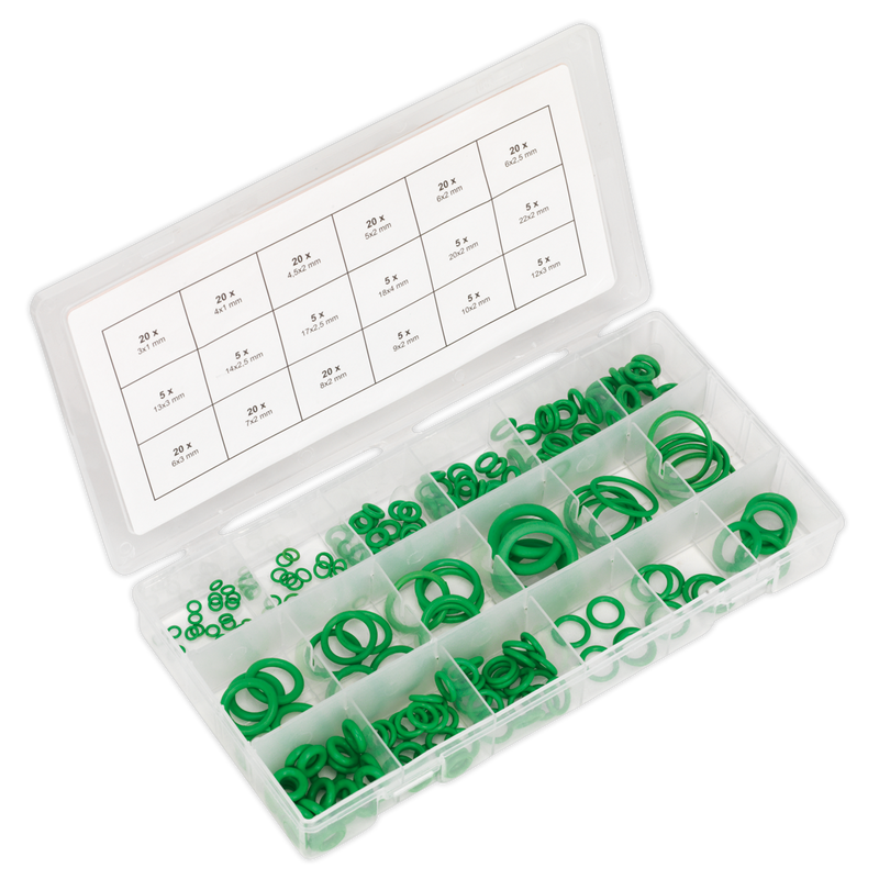 Air Conditioning Rubber O-Ring Assortment 225pc - Metric | Pipe Manufacturers Ltd..