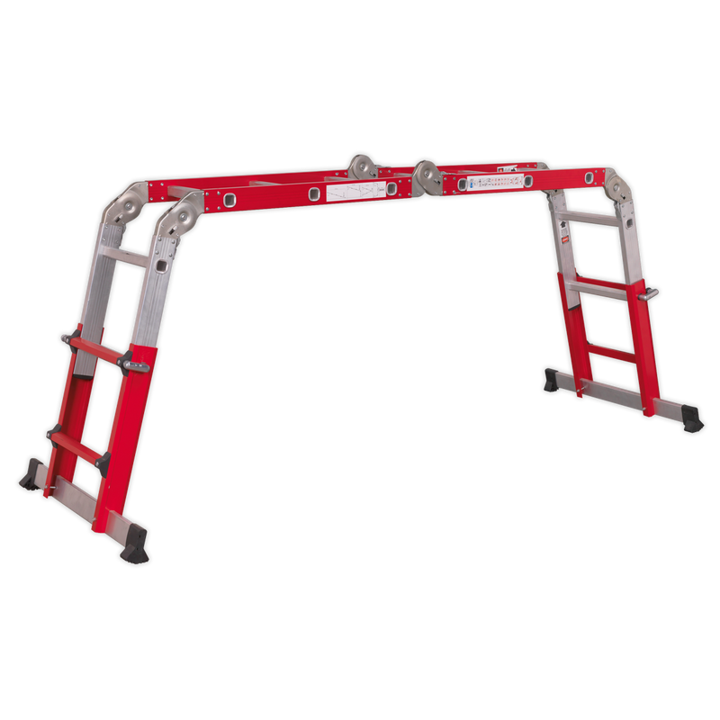 Aluminium Multipurpose Ladder EN 131 Adjustable Height | Pipe Manufacturers Ltd..