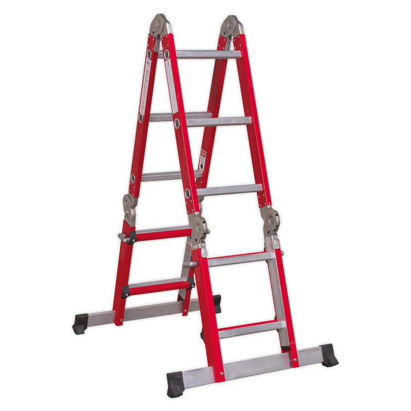 Aluminium Multipurpose Ladder EN 131 Adjustable Height | Pipe Manufacturers Ltd..