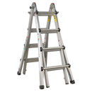 Aluminium Telescopic Ladder 4-Way EN 131 Adjustable Height | Pipe Manufacturers Ltd..