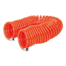 PU Coiled Air Hose 10m x ¯6mm with 1/4"BSP Unions | Pipe Manufacturers Ltd..