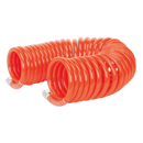 PU Coiled Air Hose 10m x ¯8mm with 1/4"BSP Unions | Pipe Manufacturers Ltd..