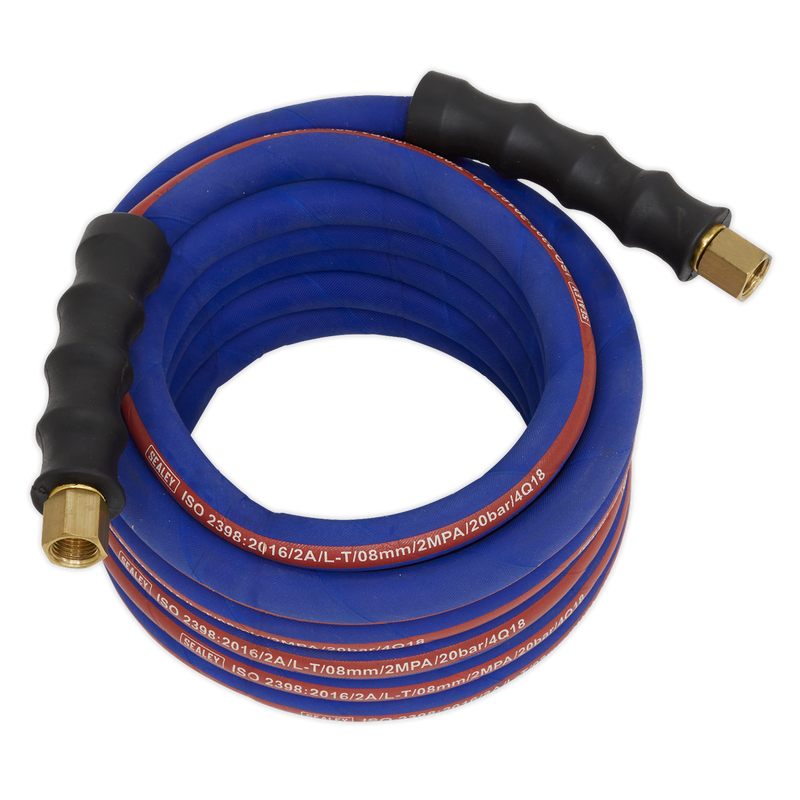Air Hose 5m x ¯8mm with 1/4"BSP Unions Extra Heavy-Duty | Pipe Manufacturers Ltd..