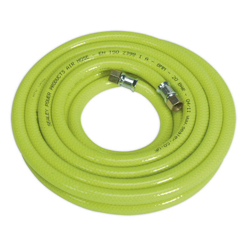 Air Hose High Visibility 5mtr x ¯8mm with 1/4"BSP Unions | Pipe Manufacturers Ltd..