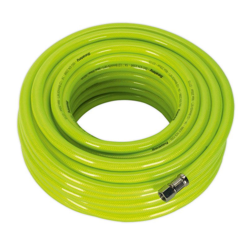 Air Hose High Visibility 20m x ¯8mm with 1/4"BSP Unions | Pipe Manufacturers Ltd..