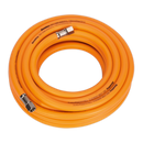 Air Hose 10m x ¯8mm Hybrid High Visibility with 1/4"BSP Unions | Pipe Manufacturers Ltd..