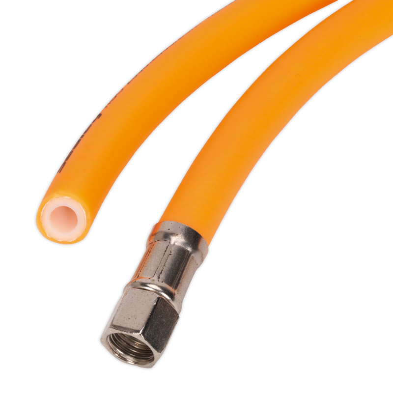Air Hose 10m x ¯8mm Hybrid High Visibility with 1/4"BSP Unions | Pipe Manufacturers Ltd..