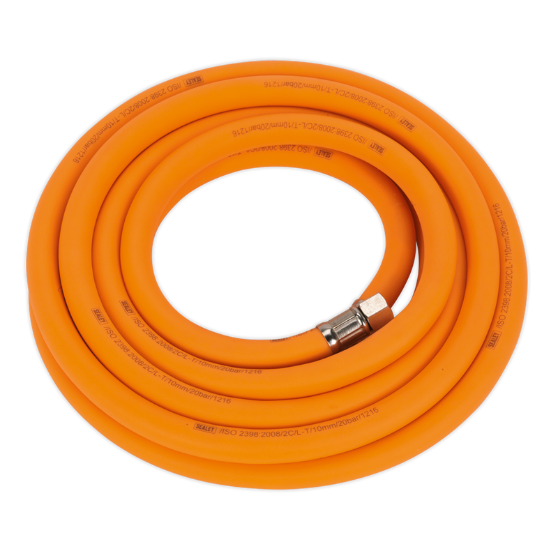 Air Hose 5m x ¯10mm Hybrid High Visibility with 1/4"BSP Unions | Pipe Manufacturers Ltd..
