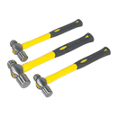Ball Pein Hammer Set 3pc with Fibreglass Shaft | Pipe Manufacturers Ltd..